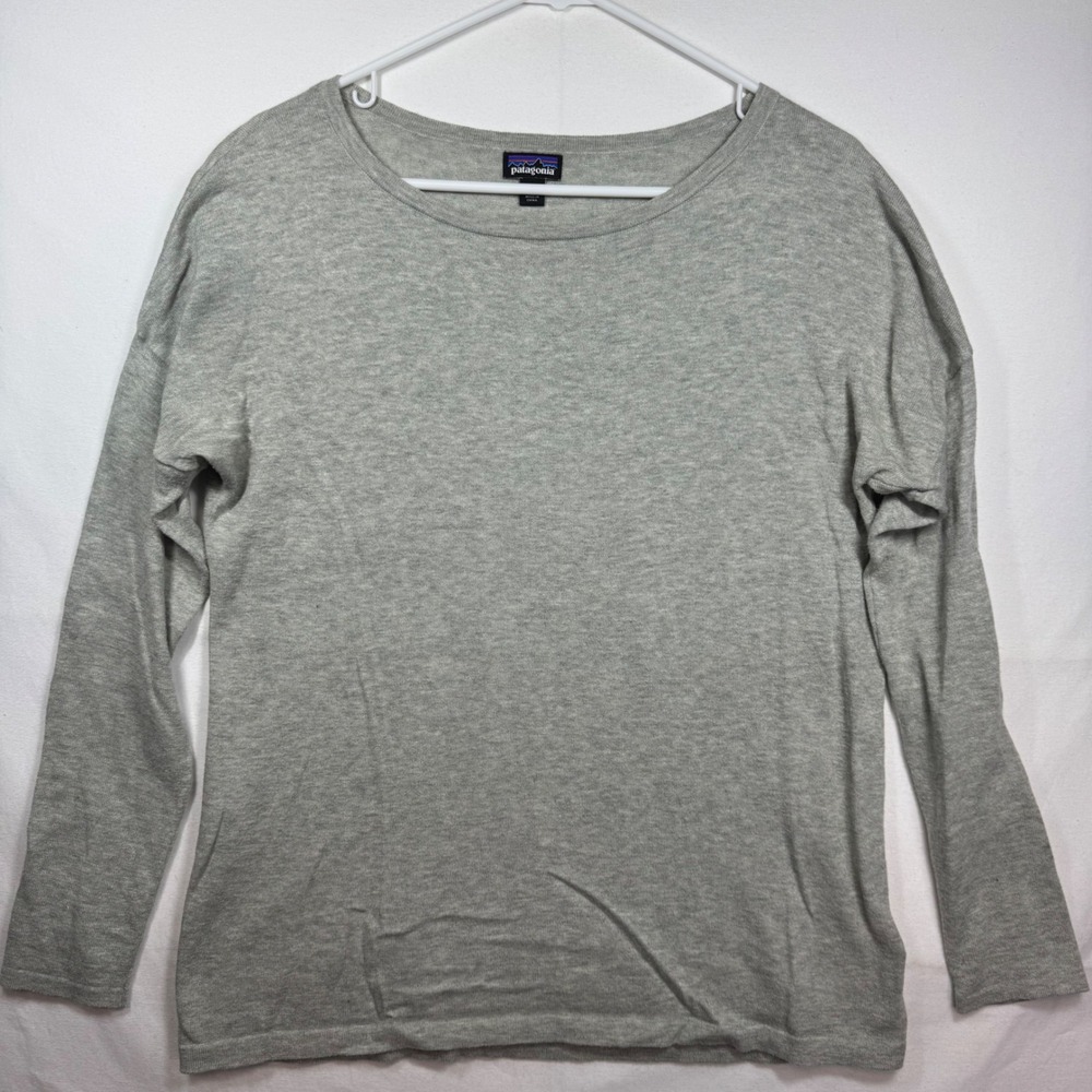 Patagonia Low Tide‎ Sweater Grey Organic Cotton Blend Long Sleeve 50690 Small
